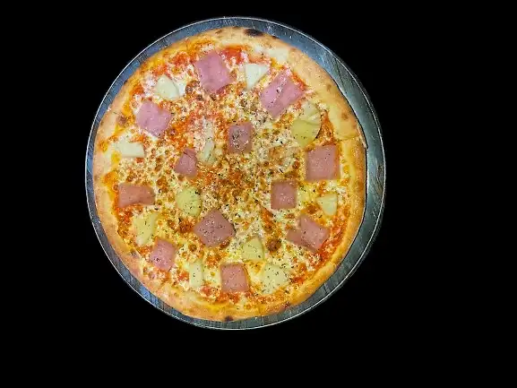 HAWAIANA,  tomate, mozzarella, oregano, jamón, piña